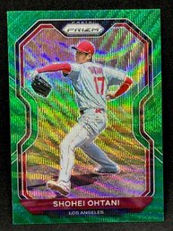 2021 PANINI PRIZM SHOHEI OHTANI GREEN WAVE PRIZM