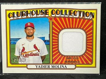 2021 TOPPS HERITAGE CLUBHOUSE COLLECTION YADIER MOLINA RELIC