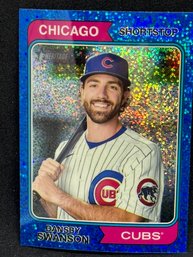2023 TOPPS HERITAGE DANSBY SWANSON BLUE SPARKLE