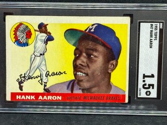 1955 TOPPS HANK AARON - SECOND YEAR CARD!