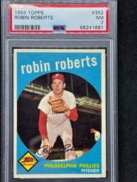 1959 TOPPS ROBIN ROBERTS PSA 7 - HALL OF FAMER