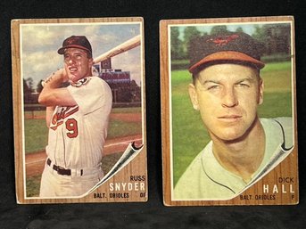 1962 TOPPS RUSS SNYDER & DICK HALL