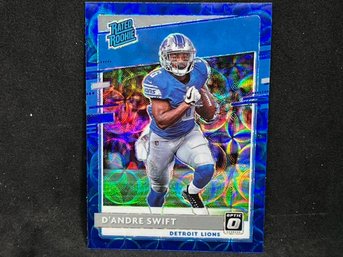 2020 DONRUSS OPTIC RATED ROOKIE D'ANDRE SWIFT BLUE SCOPE PRIZM RC