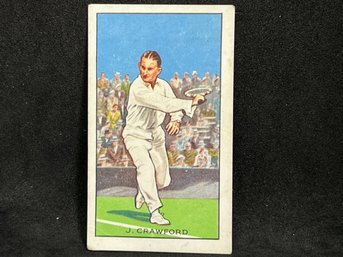 1934 Gallaher Ltd. Champions Card #25 J. CRAWFORD