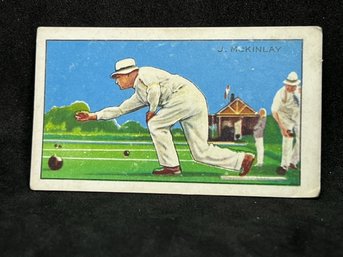 1934 Gallaher Ltd. Champions Card # 17 J. MCKINLAY