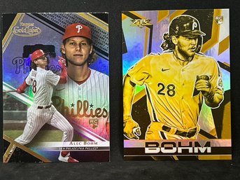2021 TOPPS FIRE AND TOPPS GOLD LABEL ALEC BOHM AND GOLD FOIL