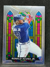 2021 PANINI PRIZM RONALD ACUNA JR STAINED GLASS