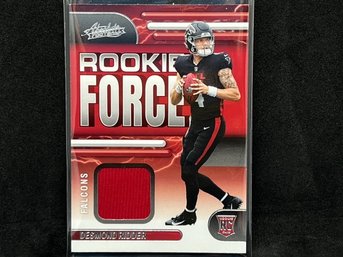 2022 PANINI ABSOLUT ROOKIE FORCE DESMOND RIDDER RELIC RC