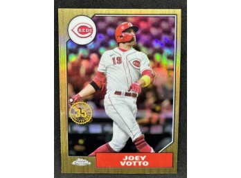 (2) TWO TOPPS CHROME JOEY VOTTO REFRACTOR CARDS