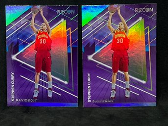 (2) 2022 PANINI CHRONICLES RECON STEPHEN CURRY FOILS