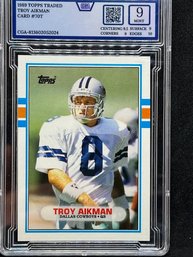 1989 TOPPS TRADED TROY AIKMAN ROOKIE - MINT