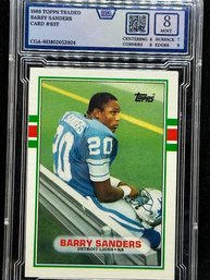 1989 TOPPS TRADED BARRY SANDERS ROOKIE - MINT