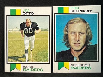 1973 TOPPS FRED BILENTNIKOFF & JIM OTTO - HALL OF FAMERS
