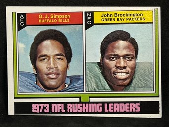 1974 TOPPS OJ SIMPSON & JOHN BROCKINGTON