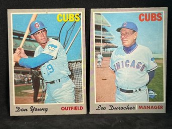1970 TOPPS DON YOUNG & LEO DUROCHER