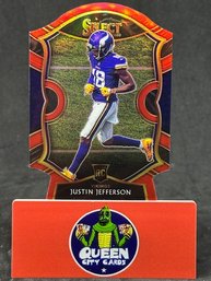 2021 SELECT JUSTIN JEFFERSON DIE CUT RED PRIZM