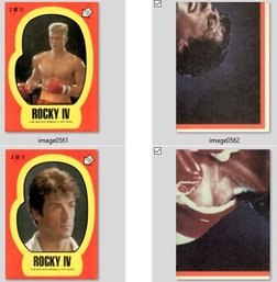 (2) 1985 TOPPS ROCKY IV STICKERS - ROCKY AND DRAGO