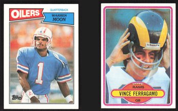 1987 TOPPS WARREN MOON & 1980 TOPPS VINCE FERRAGAM0