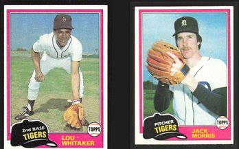 1981 TOPPS LOU WHITAKER &  JACK MORRIS