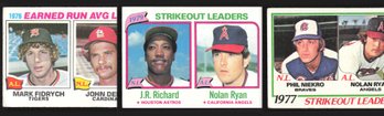 3-card Lot 1977 TOPPS MARK FIDRYCH & NOLAN RYAN 1878 TOPPS NOLAN RYAN/PHIL NIEKRO