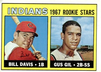 1967 TOPPS INDIANS ROOKIE STARS BILL DAVIS/GUS GIL