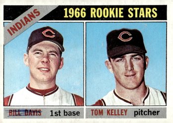 1966 TOPPS ROOKIE STARS INDIANS - BILL DAVIS/TOM KELLEY