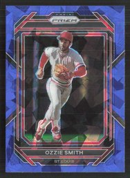 2023 PANINI PRIZM OZZIE SMITH BLUE CRACKED ICE PRIZM