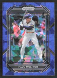 2023 PANINI PRIZM PAUL MOLITOR BLUE CRACKED ICE PRIZM