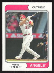 2023 TOPPS HERITAGE MIKE TROUT MISSING TEAM FLAG VARIATION