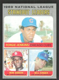 1970 TOPPS NL STRIKEOUT LEADERS FERGIE JENKINS/BOB GIBSON/BILL SNIDER