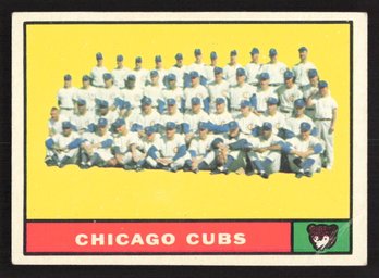 1961 TOPPS CHICAGO CUBS TEAM CARD