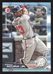 2019 BOWMAN RONALD ACUNA JR BLUE PARALLEL SHORT PRINT TO 499