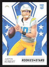 2020 PANINI ROOKIES & STARS JUSTIN HERBERT ROOKIE CARD