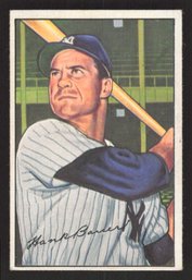 1952 BOWMAN HANK BAUER - 3X ALL STAR AND PURPLE HEART WINNER