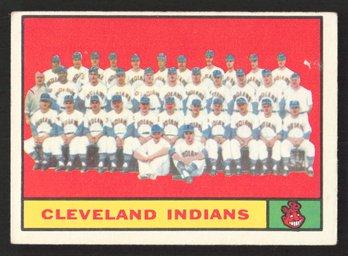 1961 TOPPS CLEVELAND INDIANS TEAM CARD