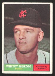 1961 TOPPS WHITEY HERZOG- HALL OF FAMER