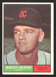 1961 TOPPS WHITEY HERZOG- HALL OF FAMER