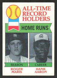 1979 TOPPS ALL-TIME HR RECORD HANK AARON/ROGER MARRIS