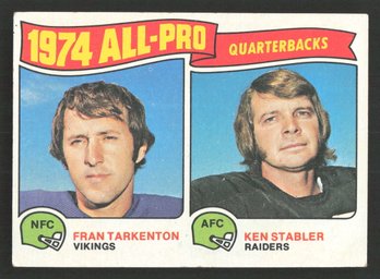 1975 TOPPS ALL-PRO QBs FRAN TARKENTON/KENNY STABLER