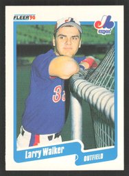 1990 FLEER LARRY WALKER ROOKIE