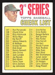 1967 TOPPS 3RD SERIES CHECK LIST W/ WILLIE MAYS