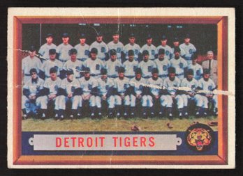 1957 TOPPS DETROT TIGERS TEAM