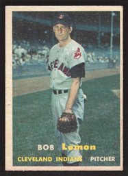 1957 TOPPS BOB LEMON - HALL OF FAMER - EXCELLENT