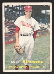 1957 TOPPS CURT SIMMONS - 3X ALL STAR