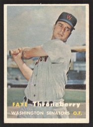 1957 TOPPS FAYE THRONEBERRY - HIGH NUMBER