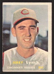 1957 TOPPS JERRY LYNCH - HIGH NUMBER - REDS HALL OF FAME