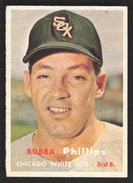 1957 TOPPS BUBBA PHILLIPS - HIGH NUMBER