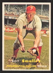 1957 TOPPS ROY SMALLEY - HIGH NUMBER