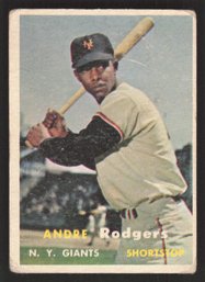 1957 TOPPS ANDRE RODGERS RC- HIGH NUMBER