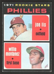 1971 TOPPS PHILLIES ROOKIE STARS JOE LIS & WILLIE MONTANEZ -